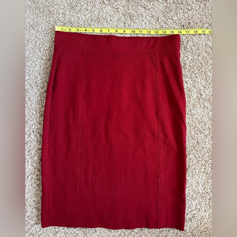 NYDJ Deep Red Pencil Skirt